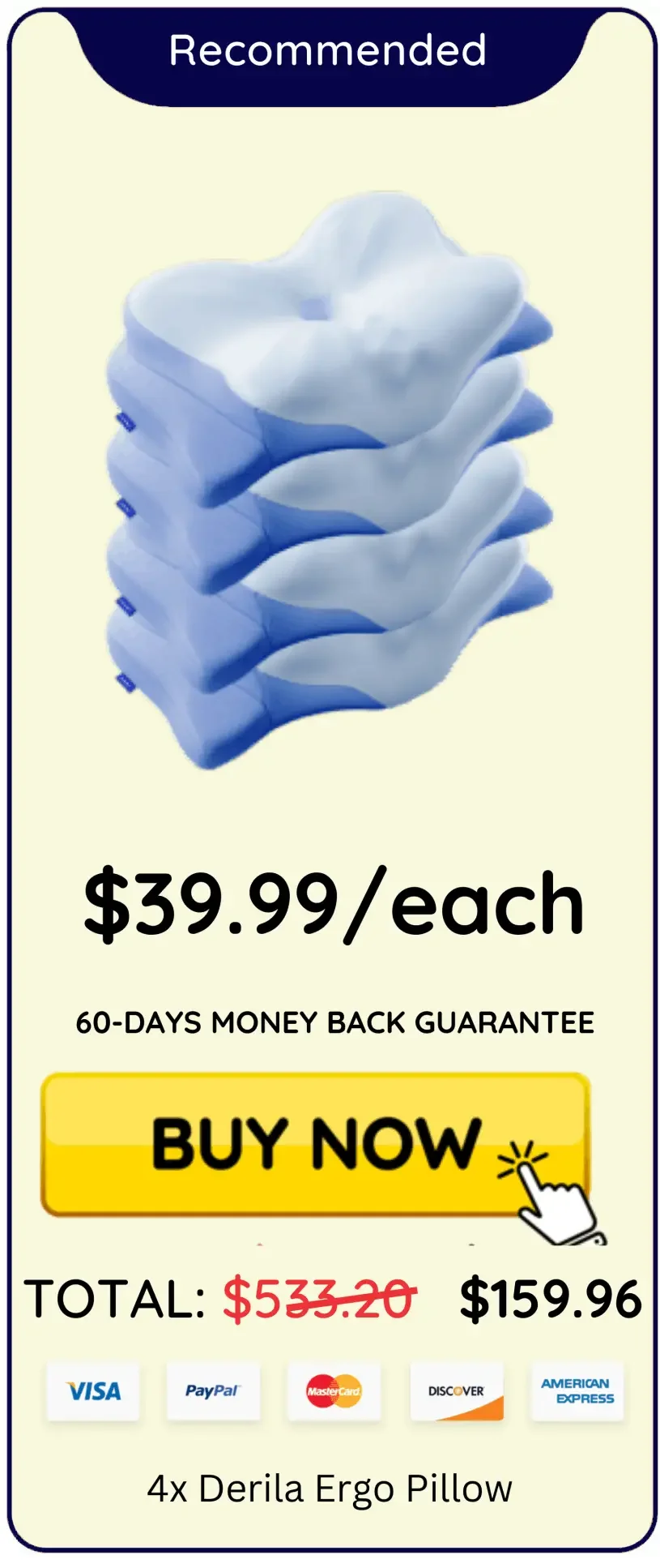 Derila Ergo 4 pillows